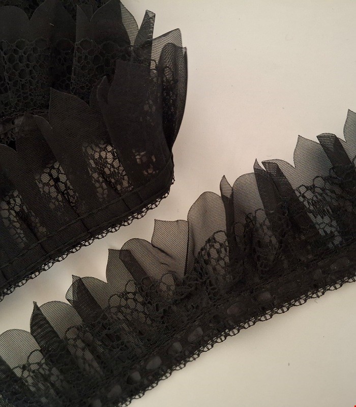 تور پلیسه مشکی عرض 5.5 سانتی