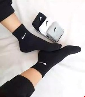 جوراب نیم ساق مشکی طرح نایک