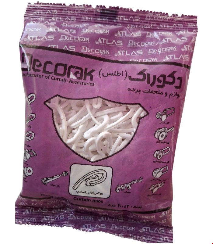 هوکس پلاستیکی پرده اطلس دویست عددی