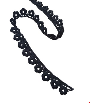 نوار گیپوری مشکی یک ونیم سانتی