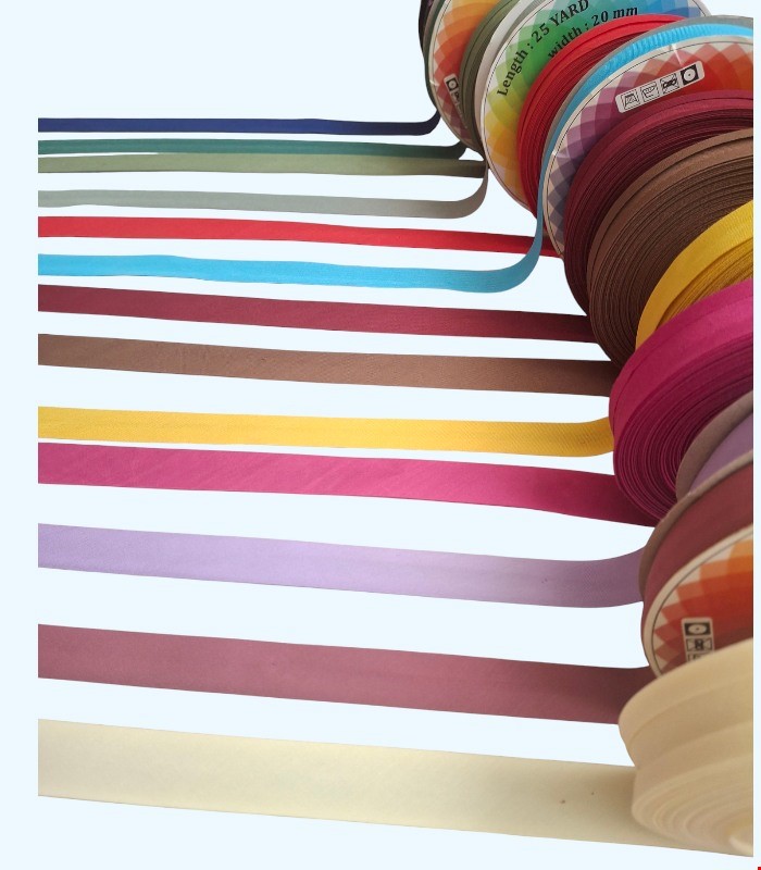 نوار اریب کتان متری رنگی