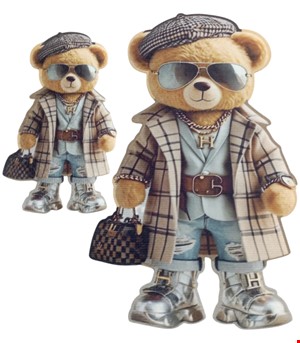 استیکر حرارتی پارچه خرس فشن ده عددی