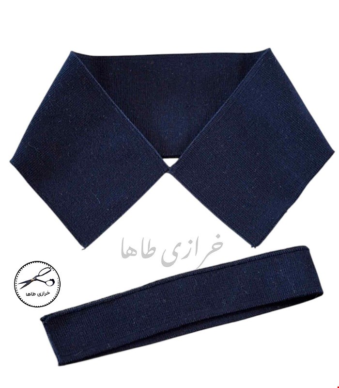 یقه آماده تیشرت مردانه سرمه ای