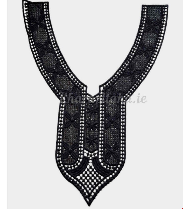 یقه گیپور آماده مشکی